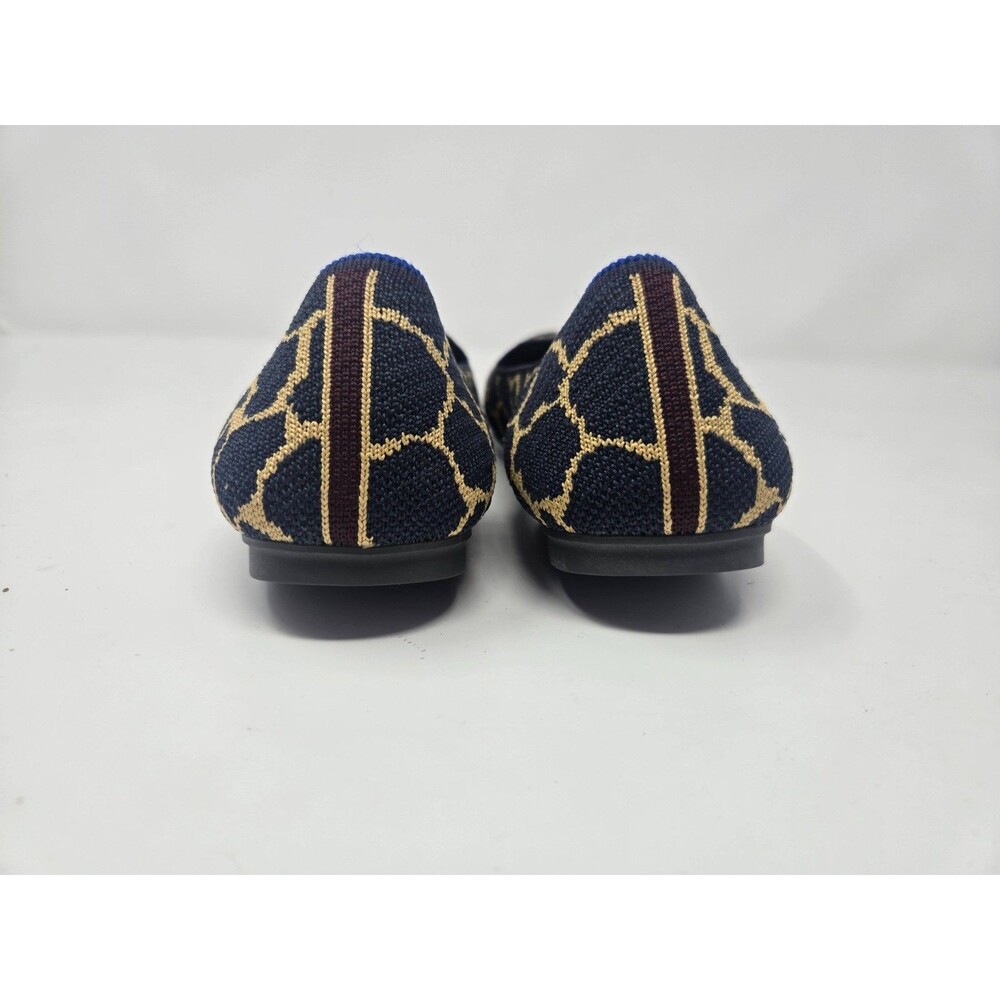Rothy's The Loafer Giraffe Print Navy Gold Knit Flats Womens 7.5 NEW Preppy Chic - Picture 5 of 7
